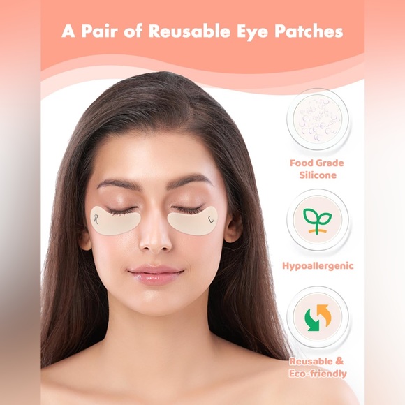 Under Eye Patches Silicone Reusable Plump Fine Lines & Wrinkles with Applicator - Picture 2 of 11